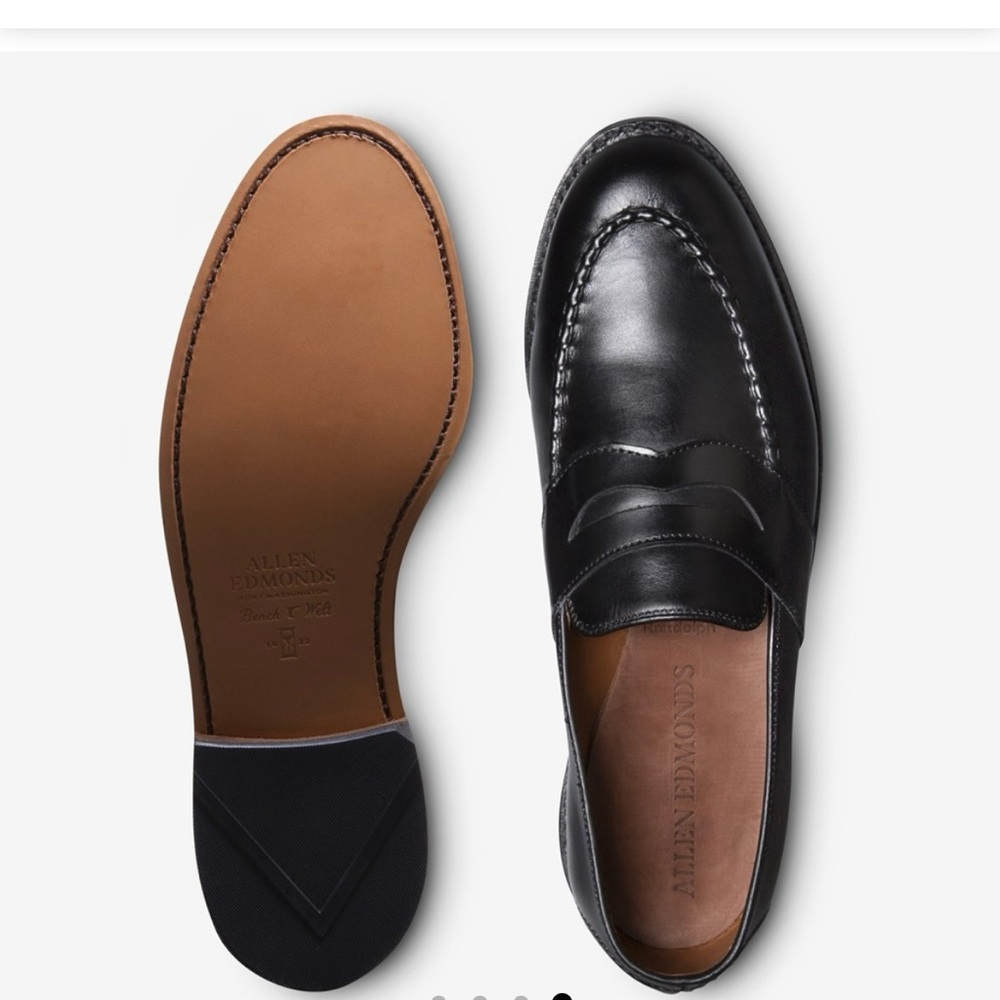 Allen Edmonds Classic Black Leather Slip-Ons